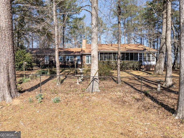 view of rear view of property