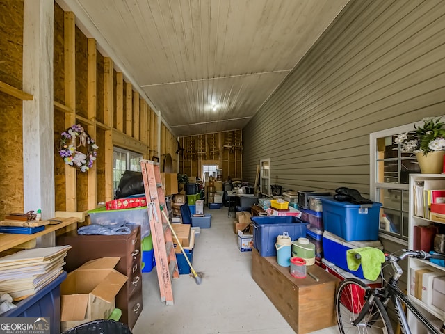 view of storage room