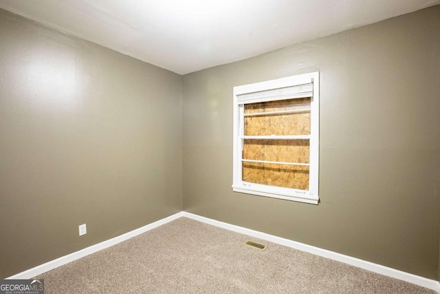 view of carpeted empty room