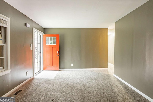 view of carpeted spare room