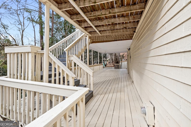 view of wooden deck