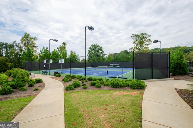 view of tennis court