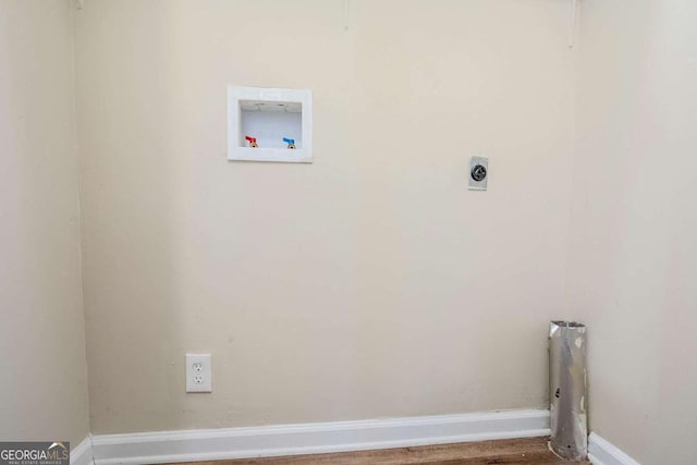 laundry room featuring hookup for a washing machine and hookup for an electric dryer