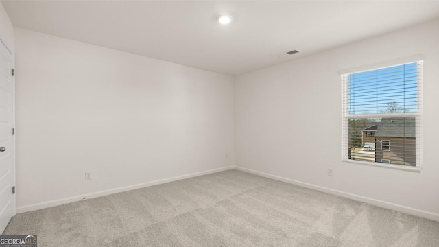 view of carpeted empty room