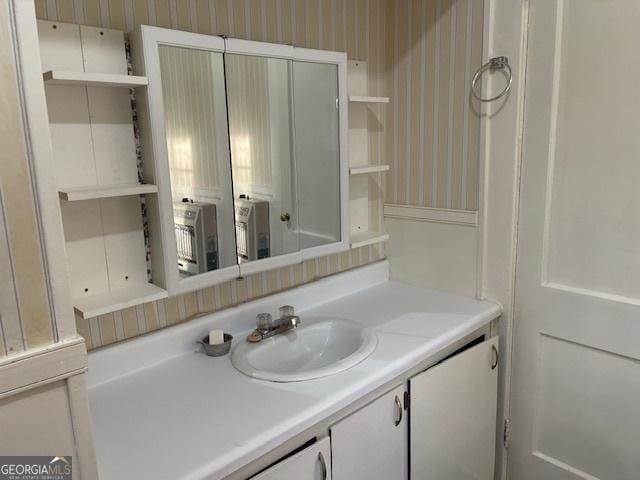 bathroom with vanity