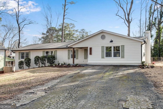 view of ranch-style home