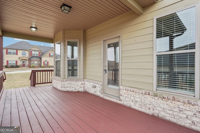 view of wooden deck