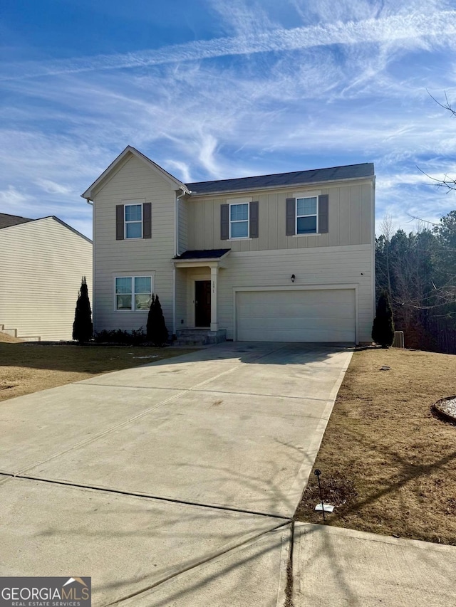 view of front of home featuring a garage