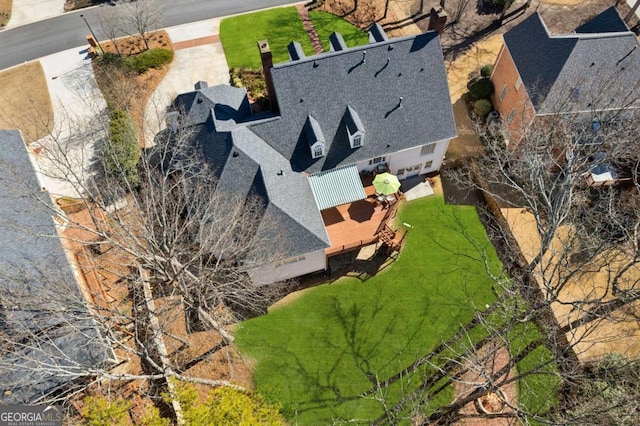 birds eye view of property