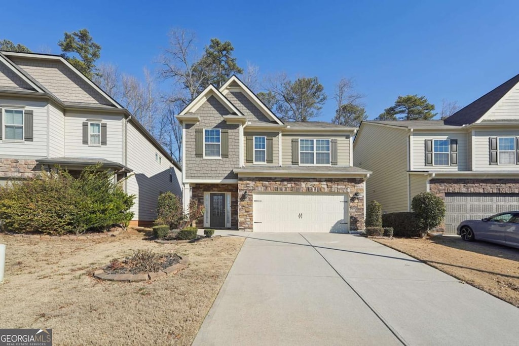 craftsman-style house with a garage