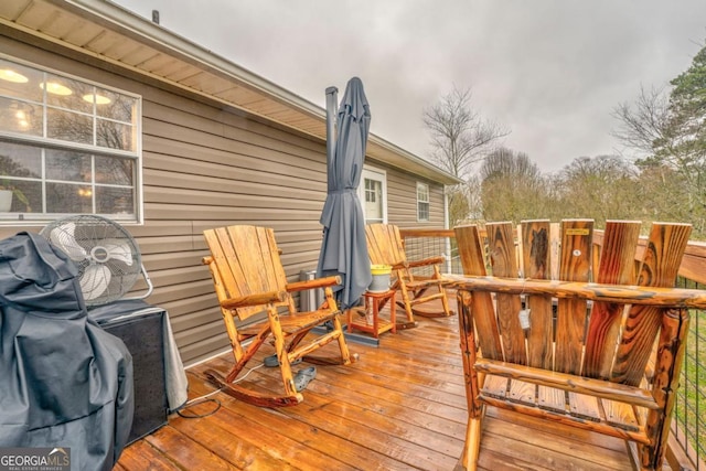 view of wooden deck