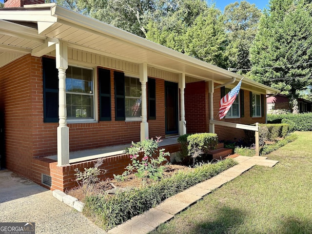 view of front of property featuring a porch