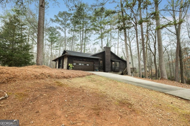 view of home's exterior featuring a garage