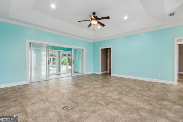 17 Coastal Walk, Saint Marys, GA 31558 - empty room with a tray ceiling and ceiling fan