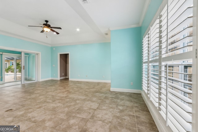 17 Coastal Walk, Saint Marys, GA 31558 - empty room with ornamental molding and ceiling fan