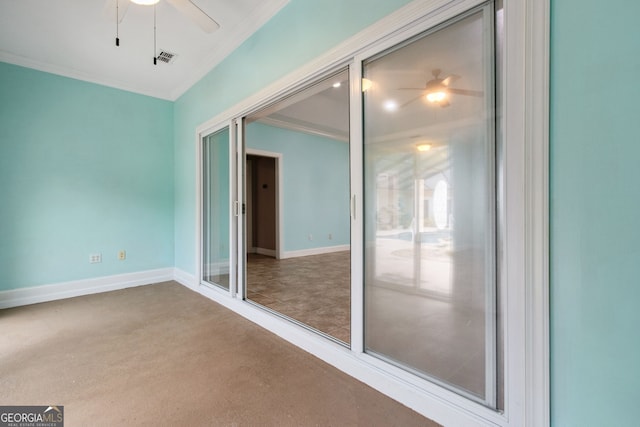 17 Coastal Walk, Saint Marys, GA 31558 - interior space featuring crown molding and ceiling fan