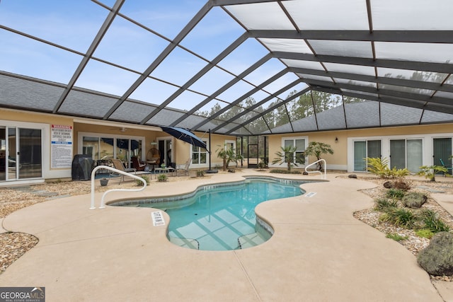 17 Coastal Walk, Saint Marys, GA 31558 - view of pool with a patio, ceiling fan, and glass enclosure