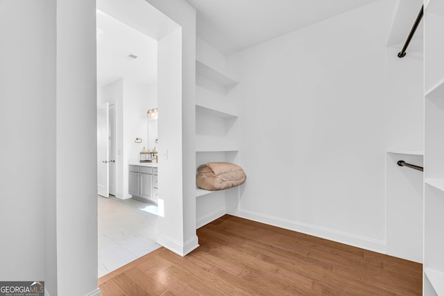 interior space featuring light hardwood / wood-style floors