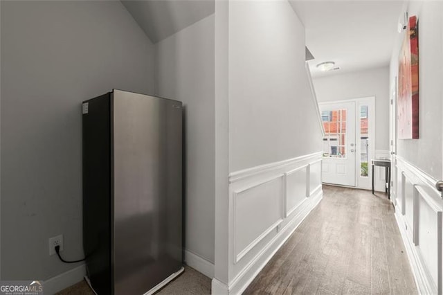 hallway featuring hardwood / wood-style floors