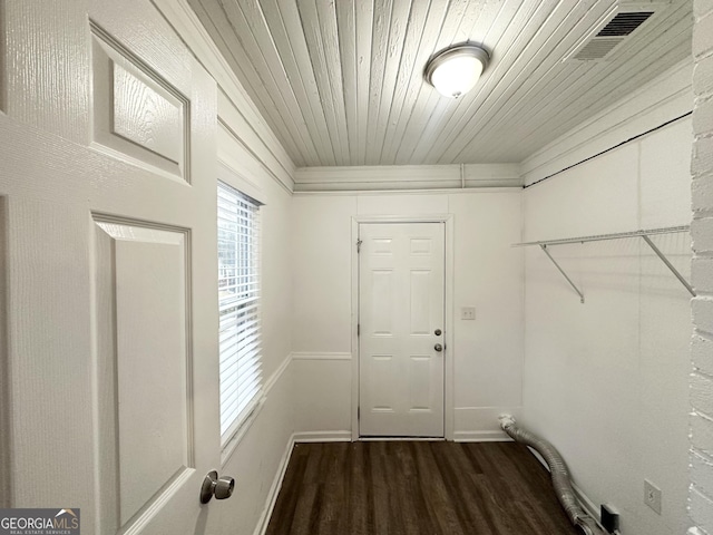 1158 Edgefield Dr SW, Atlanta, GA 30310 - washroom featuring dark wood-type flooring and wood ceiling