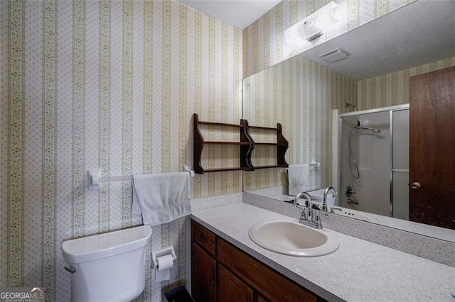 242 Herring Gull Ct, Monticello, GA 31064 - bathroom featuring toilet, vanity, and walk in shower