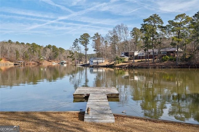 242 Herring Gull Ct, Monticello, GA 31064 - view of dock with a water view