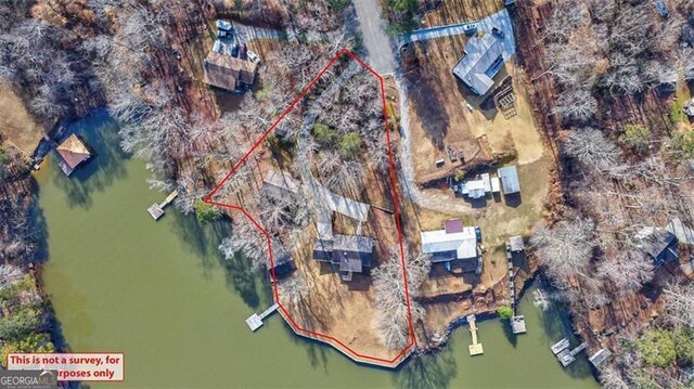 242 Herring Gull Ct, Monticello, GA 31064 - aerial view with a water view