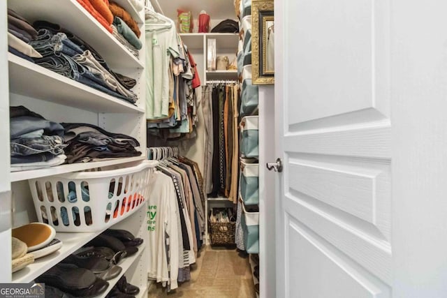 view of walk in closet