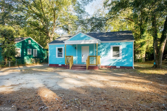 view of bungalow-style home