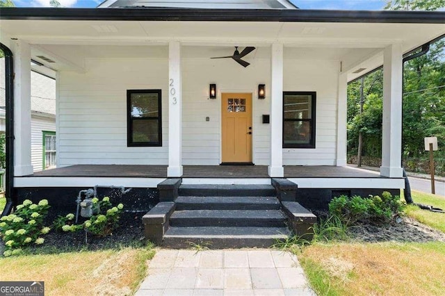 exterior space featuring a porch