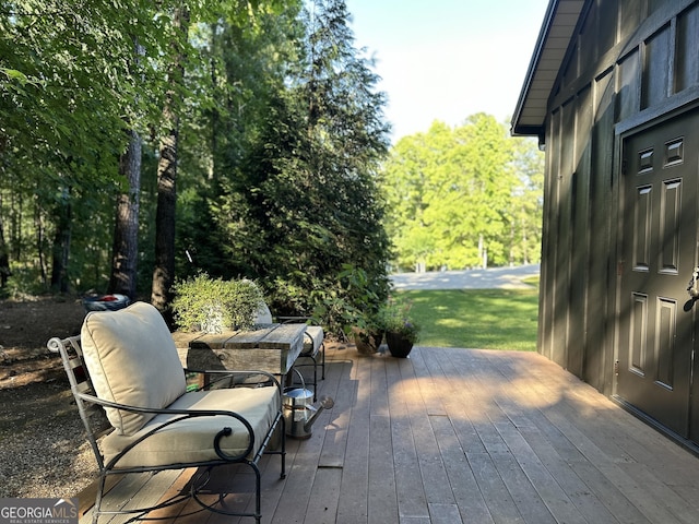 view of wooden deck