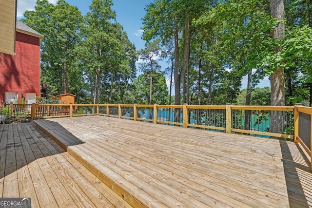 view of wooden deck