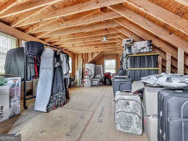 view of attic