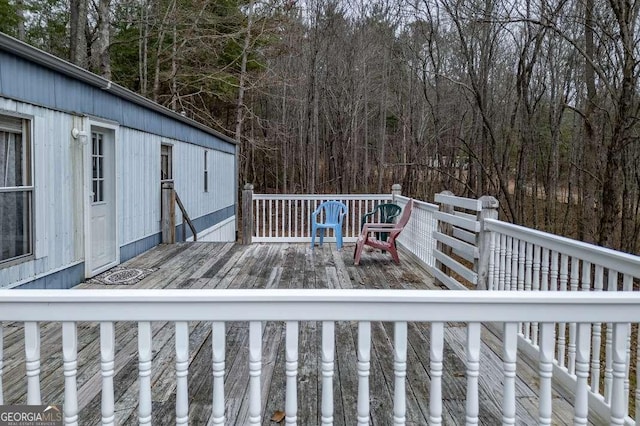 view of wooden deck