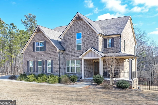 view of front of house featuring covered porch