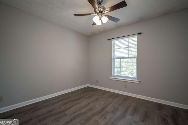 100 Downing Way Unit E, Athens, GA 30606 - spare room featuring dark hardwood / wood-style floors, a textured ceiling, and ceiling fan