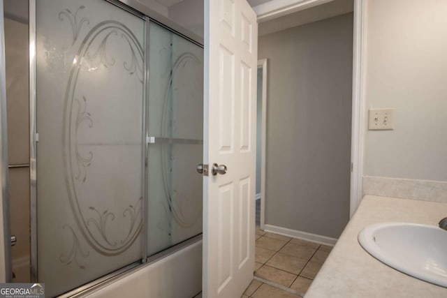 100 Downing Way Unit E, Athens, GA 30606 - bathroom featuring enclosed tub / shower combo, tile patterned floors, and vanity