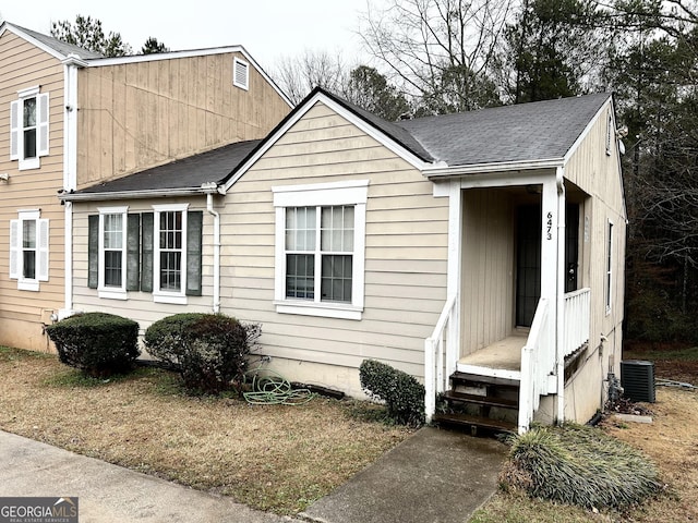 view of property exterior featuring central AC unit