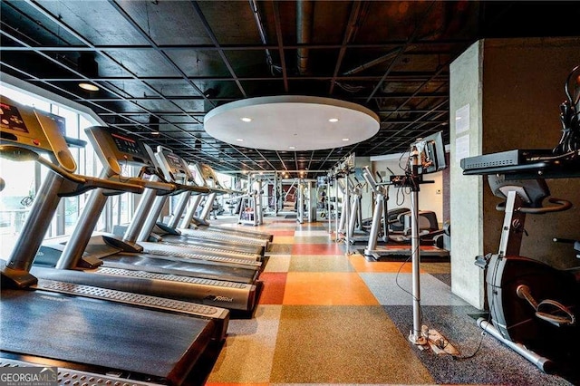 view of workout area