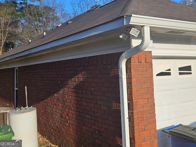 exterior details featuring water heater