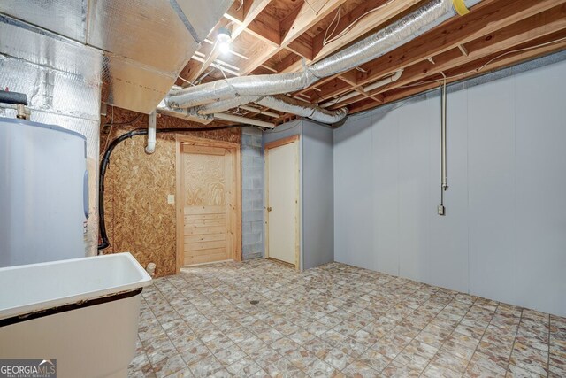 view of basement
