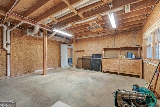 view of basement