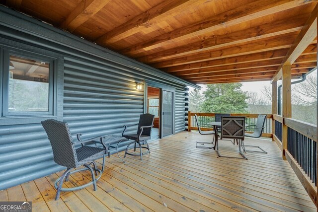 view of wooden deck