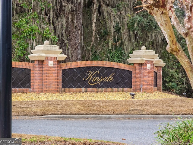 view of community sign