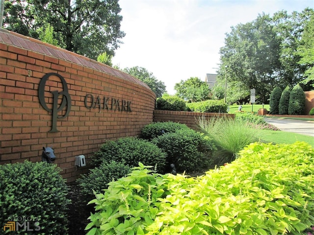 view of community sign