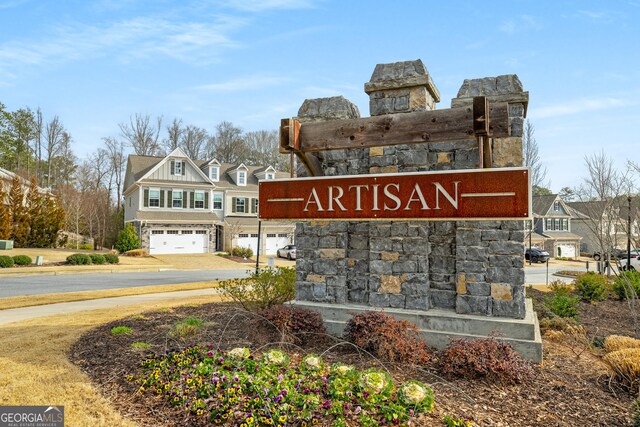 view of community sign