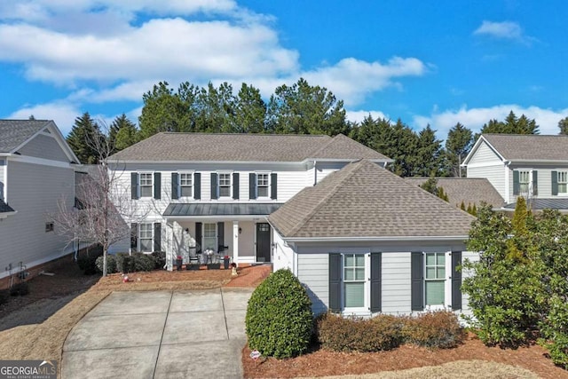 view of front of home with covered porch