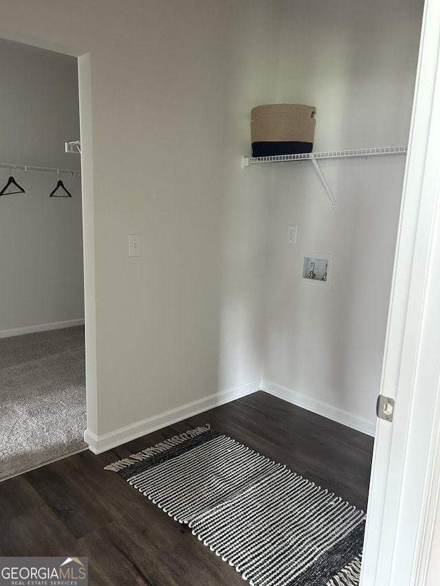 16 Wildflower Ln Unit 39, Dallas, GA 30132 - laundry area with dark wood-style floors and washer hookup