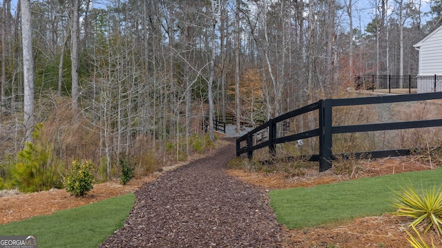 exterior space featuring fence