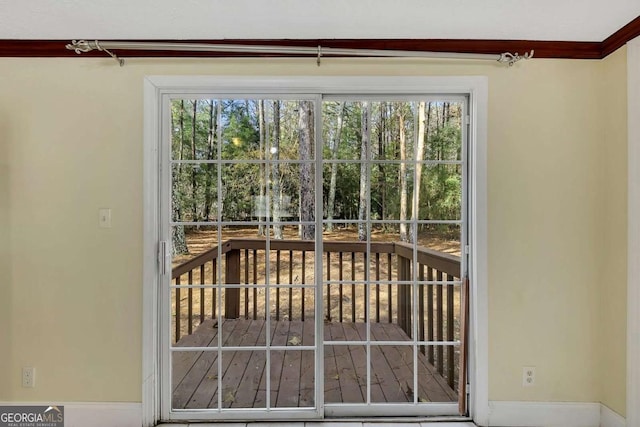 doorway with plenty of natural light